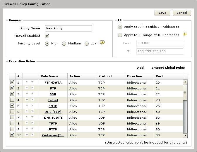 firewall policy configuration2