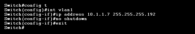 configure switch ip address
